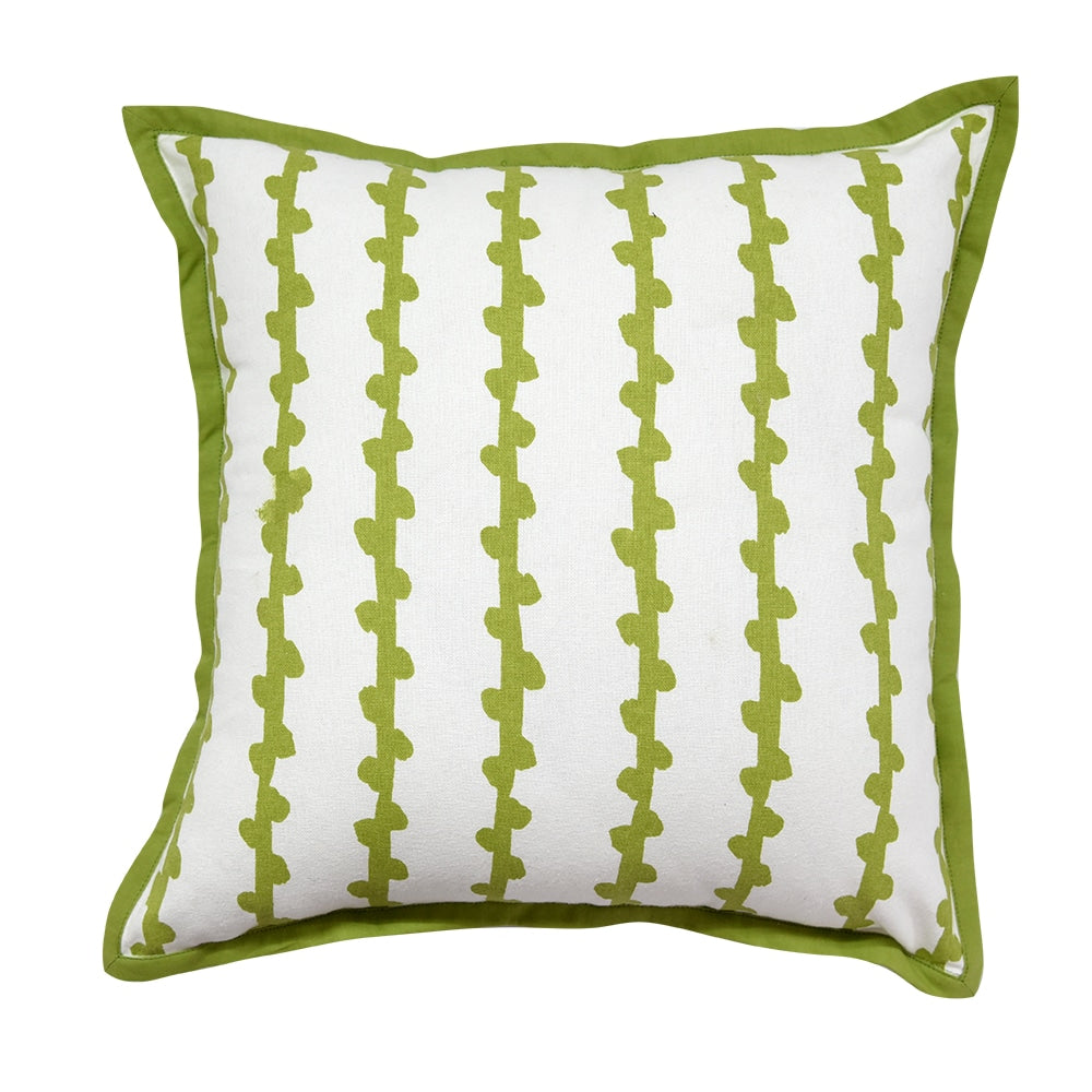 Channel Dotted Cushion Cover 16x16 Lime Green