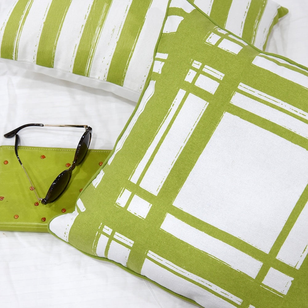 Quadrangle Lines Printed Cushion Cover 16x16