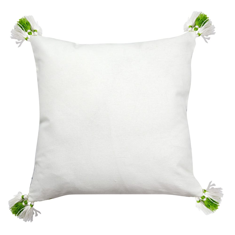 Home Décor Curling Spirals Cushion Cover with Tassels Patio, Garden & Outdoor Printed Geometric Pattern Cotton Pillow Cushion