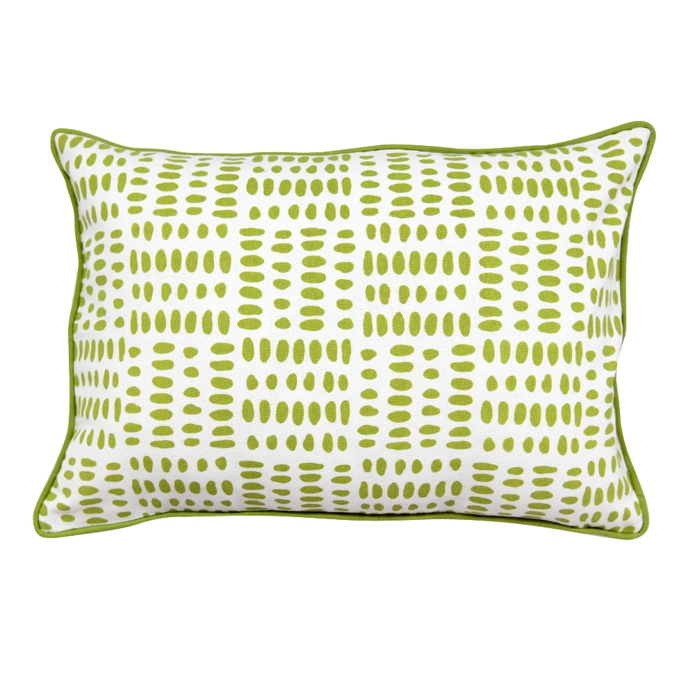 Home Decor Bespeckle Dotted Cushion Cover Patio, Garden, Dot Cotton Casement Printed Cushion Cover 12x18 - Elysian Home Decor