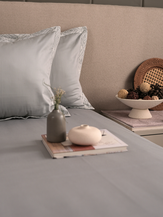 600TC Cotton Fablis Platinum Beyond Bedsheet Set - Elysian Home Decor
