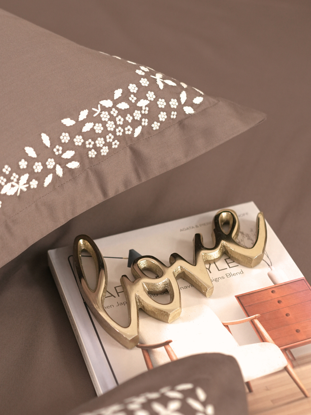 600TC Cotton Mavin Cocoa Beyond Bedsheet Set - Elysian Home Decor