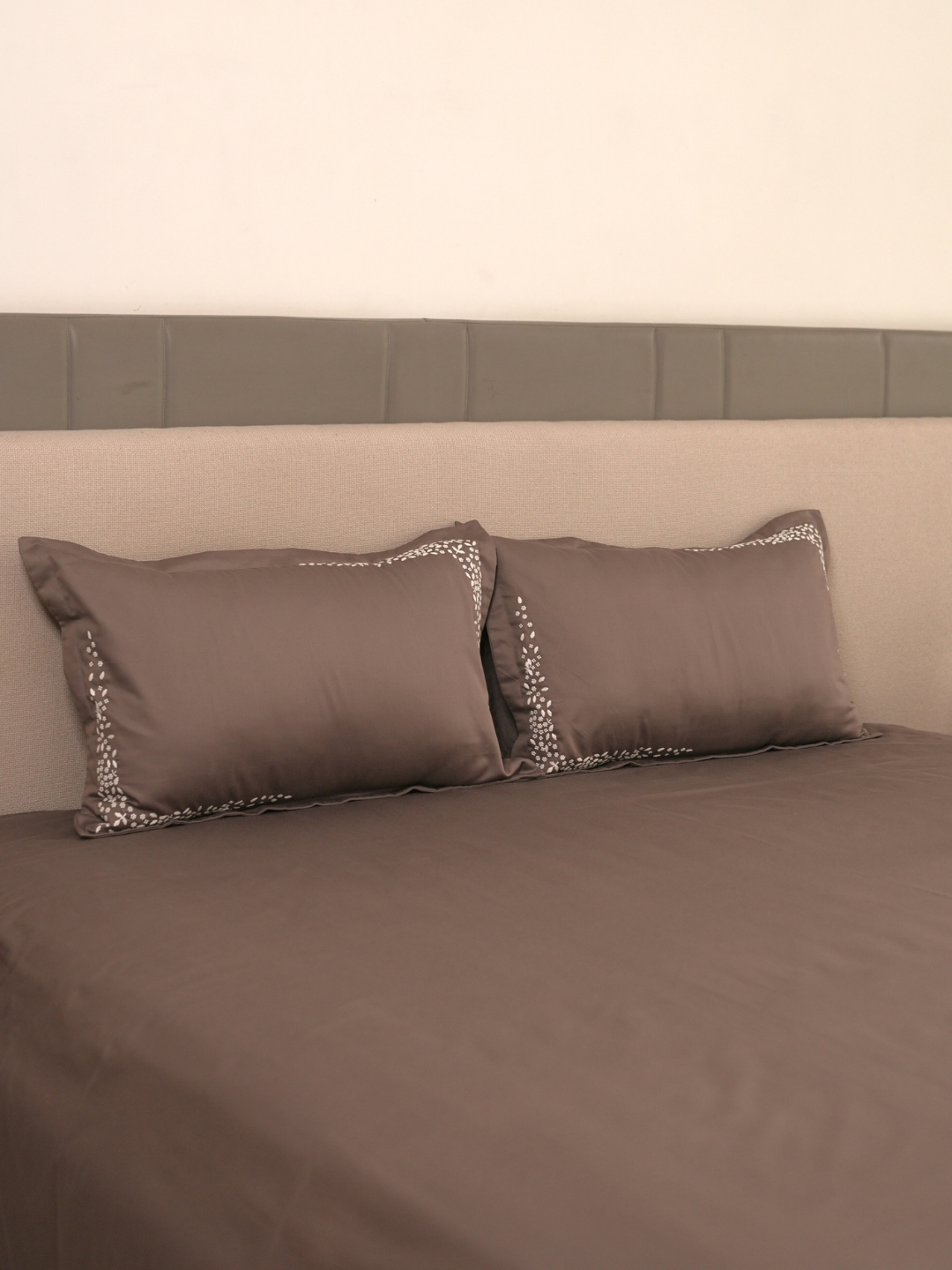 600TC Cotton Mavin Cocoa Beyond Bedsheet Set - Elysian Home Decor
