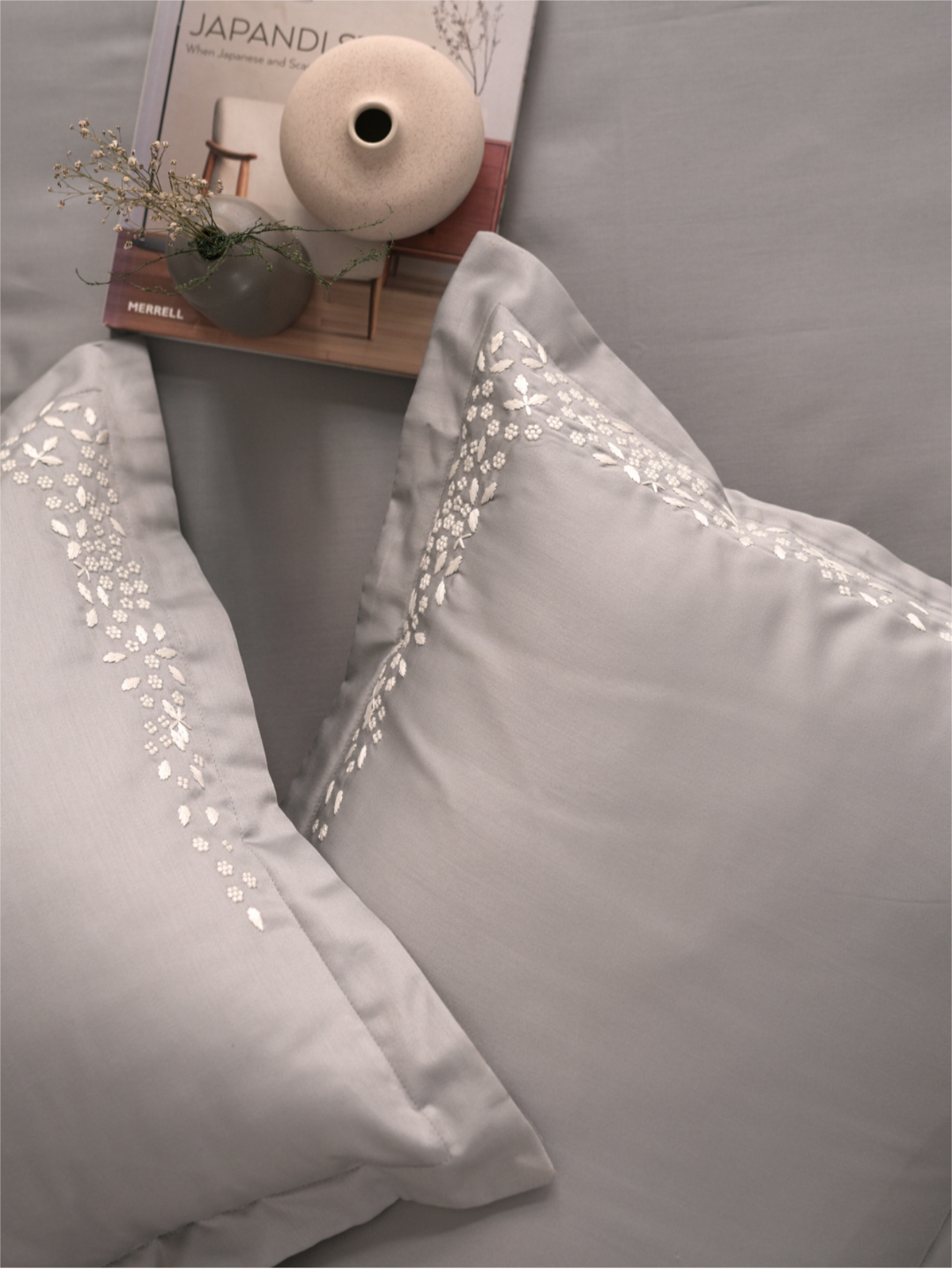 600TC Cotton Mavin Grey Beyond Bedsheet Set - Elysian Home Decor