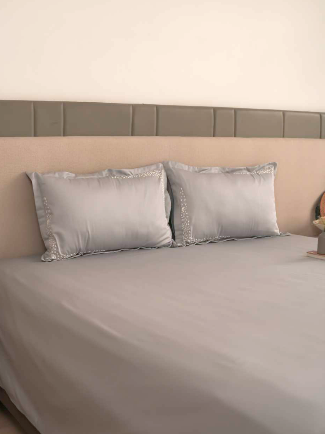 600TC Cotton Mavin Grey Beyond Bedsheet Set - Elysian Home Decor