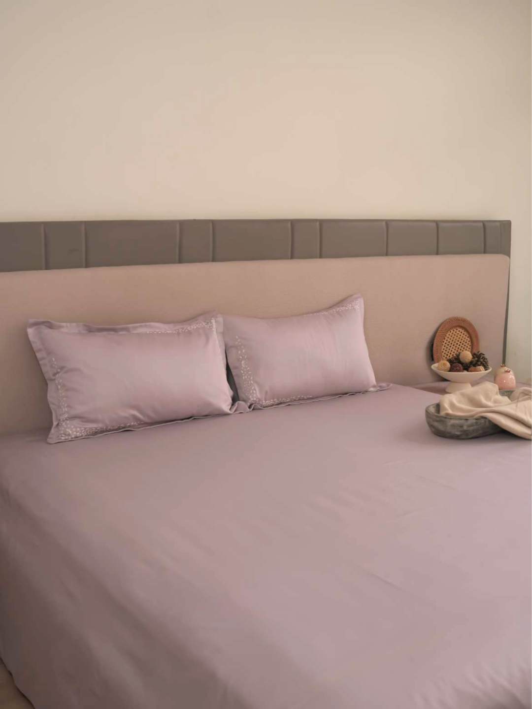 600TC Cotton Mavin Lavender Beyond Bedsheet Set - Elysian Home Decor