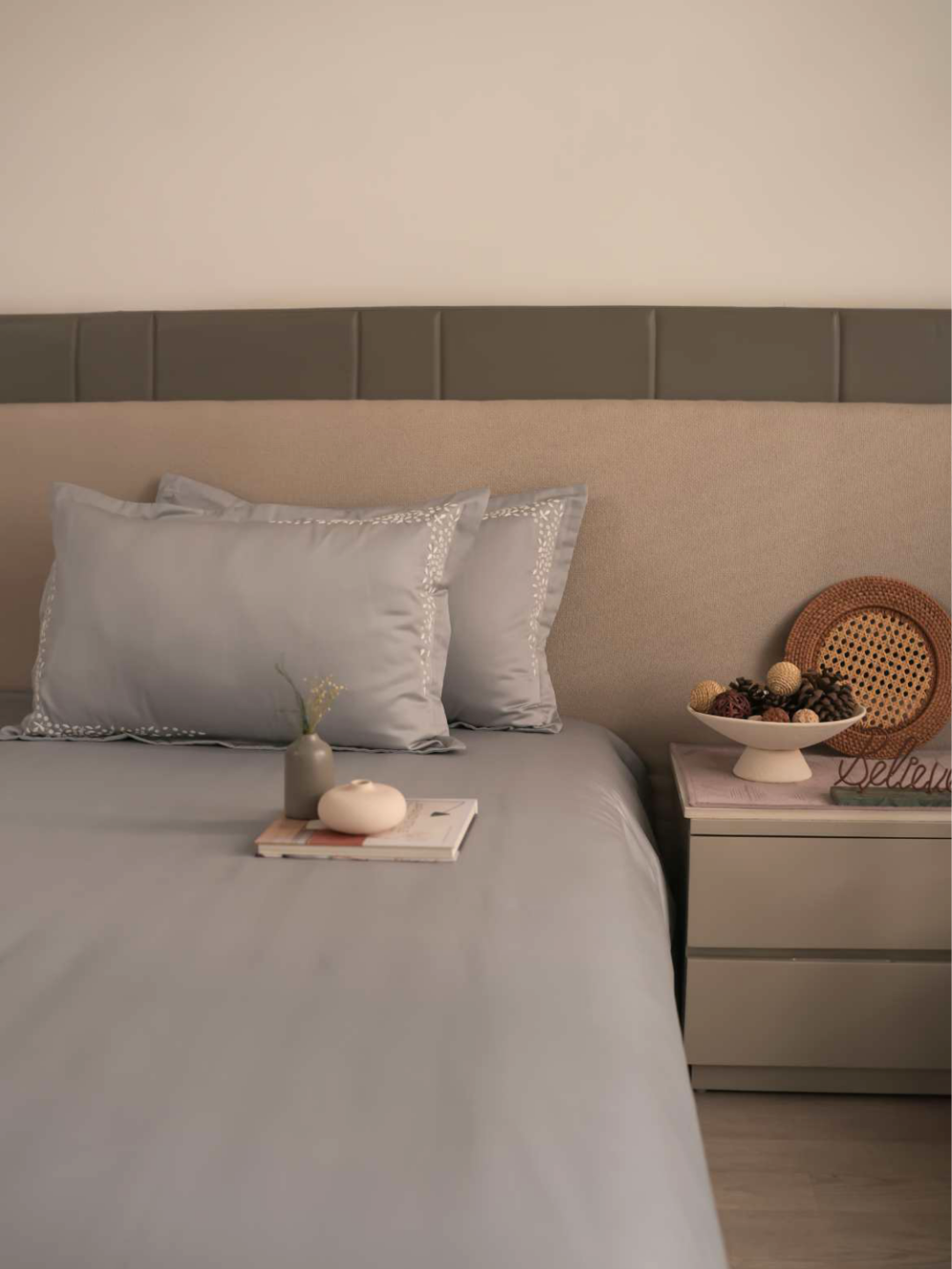 600TC Cotton Mavin Platinum Beyond Bedsheet Set - Elysian Home Decor