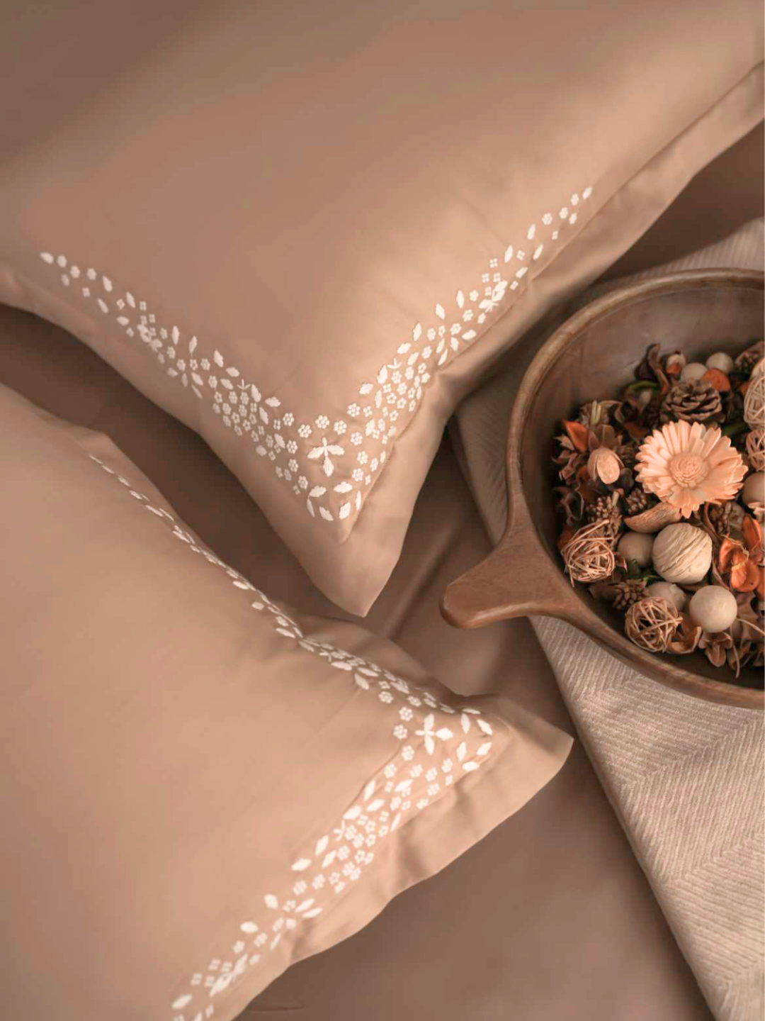 600TC Cotton Mavin Sand Beyond Bedsheet Set - Elysian Home Decor