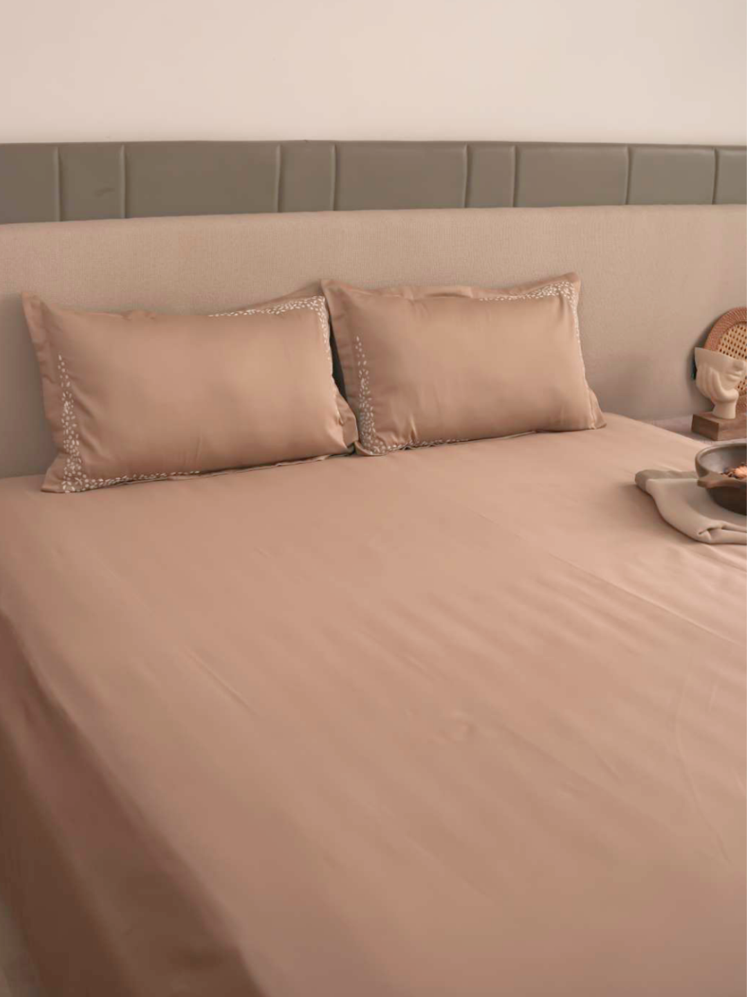 600TC Cotton Mavin Sand Beyond Bedsheet Set - Elysian Home Decor