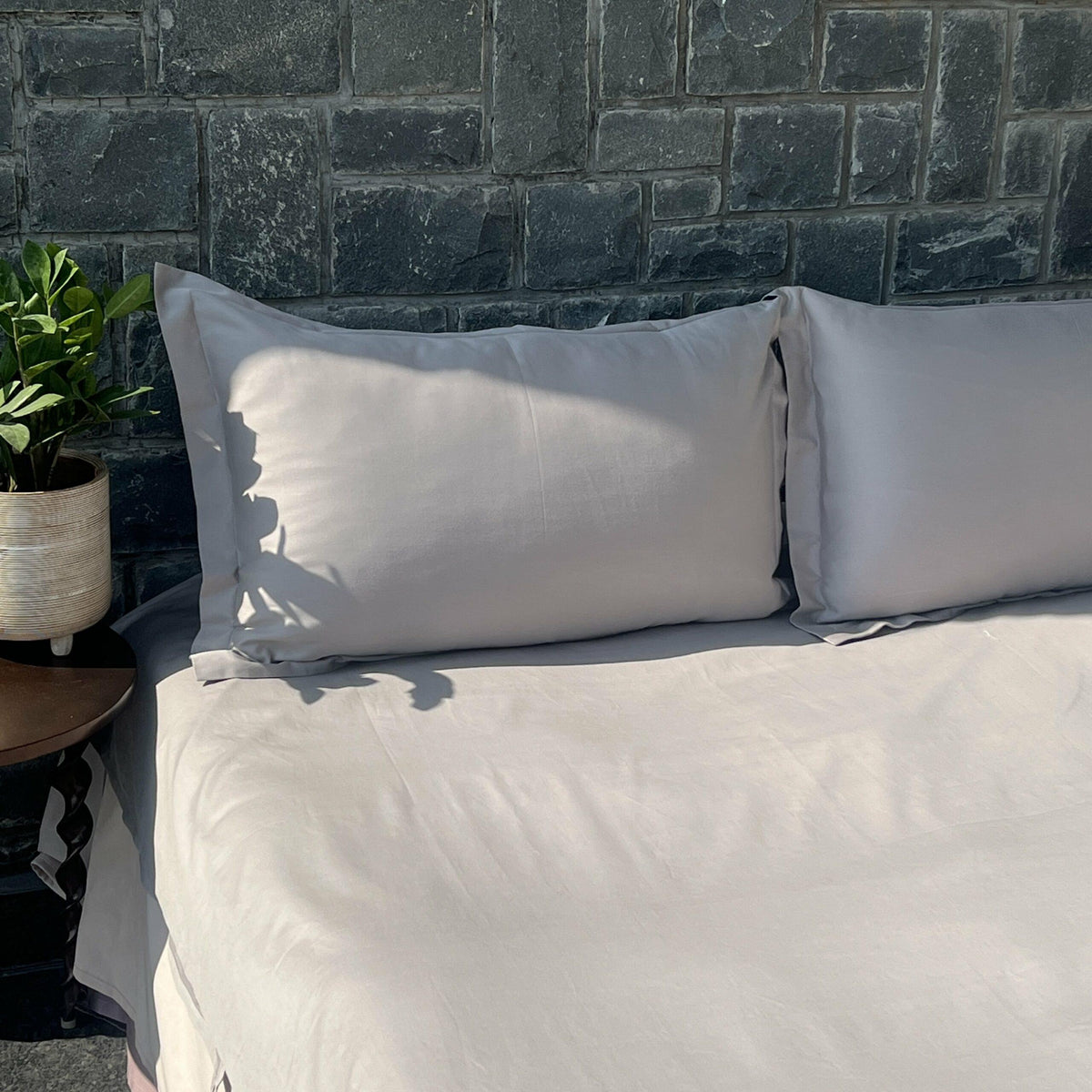 Luxe Silver Bedsheet - Elysian Home Decor