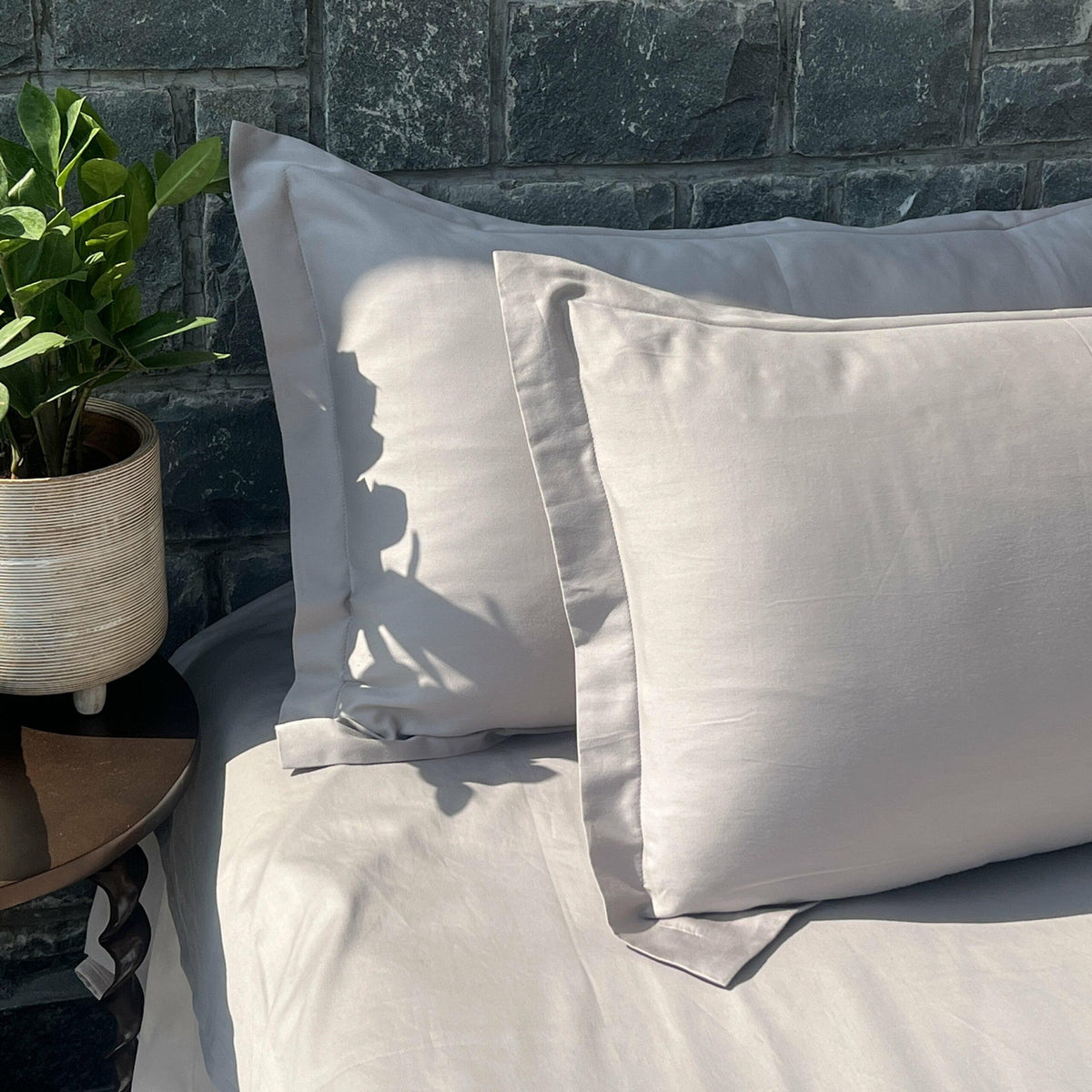 Luxe Silver Bedsheet - Elysian Home Decor