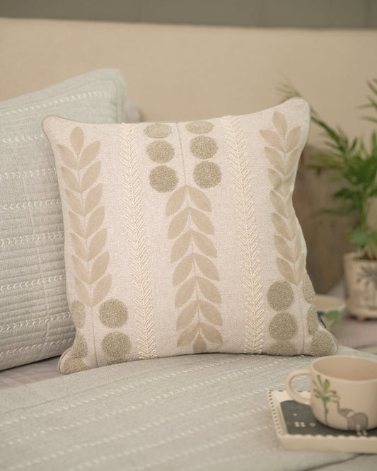 Casa Palm Springs Embroidered Grey Cushion Cover (Size : 16"X16") - Elysian Home Decor