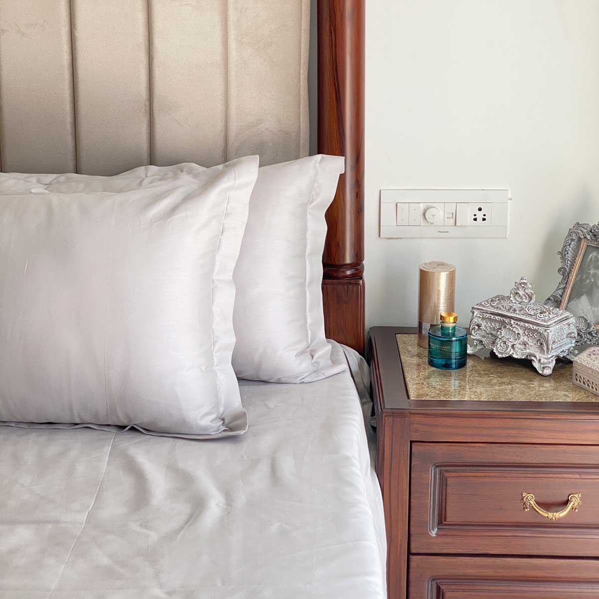 Luxe Grey Bedsheet - Elysian Home Decor