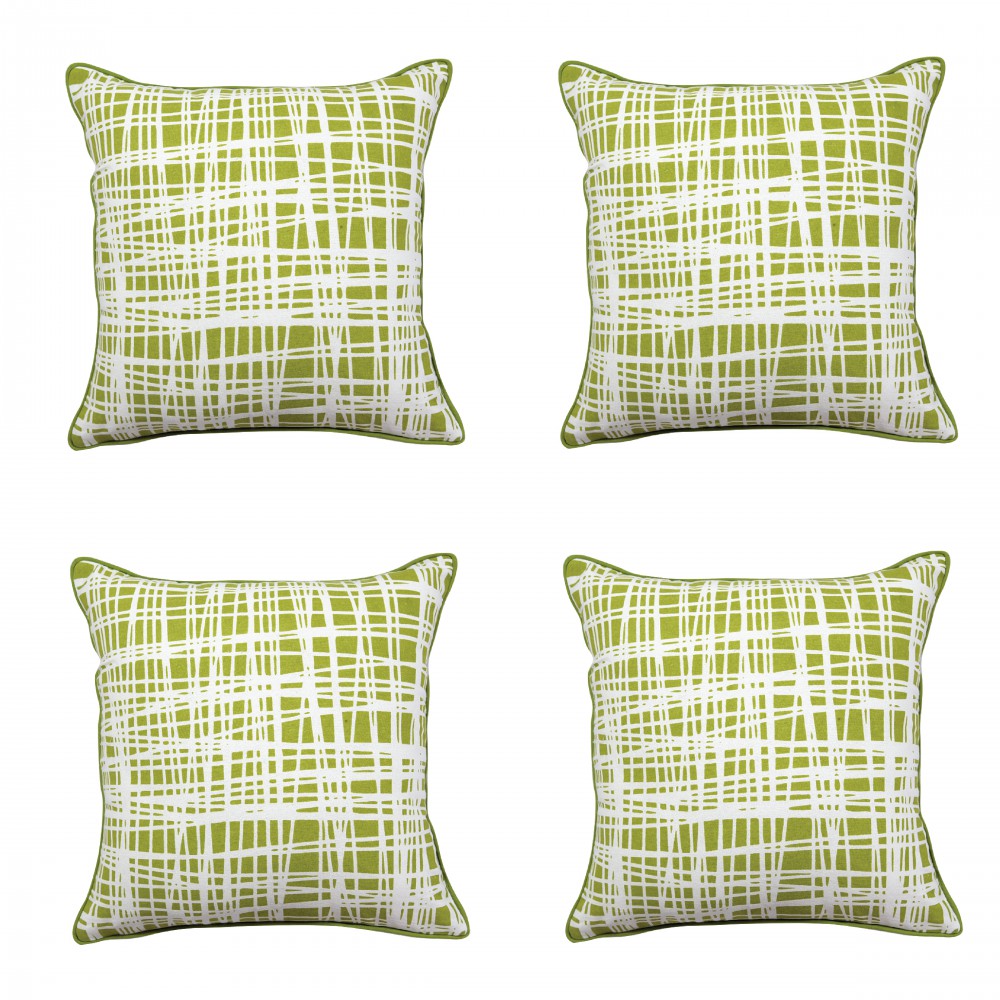 Indefinite Lined Geometric Pattern Cushion Cover 16X16(Inch) - Elysian Home Decor