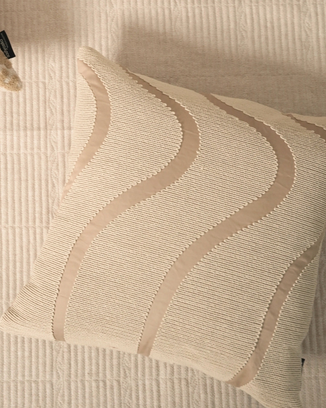 Laguna Palm Springs Embroidered Beige Cushion Cover (Size : 16"X16") - Elysian Home Decor