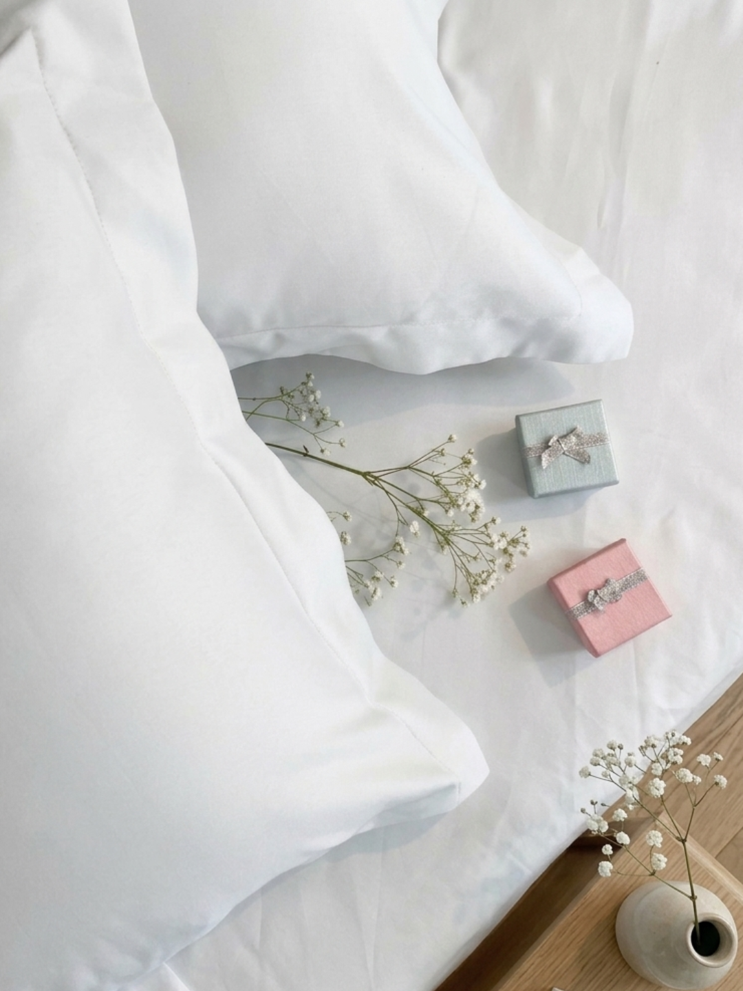 Luxe White Bedsheet - Elysian Home Decor