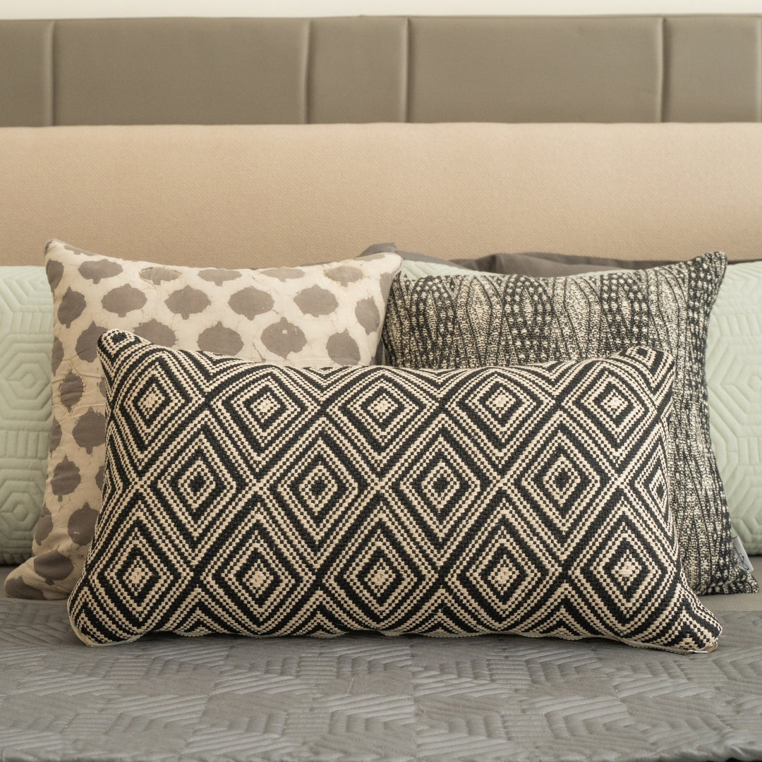 Cotton Sofa Cushion Cover 16x16 inch Brown Pillow Cushion Case - Elysian Home Decor